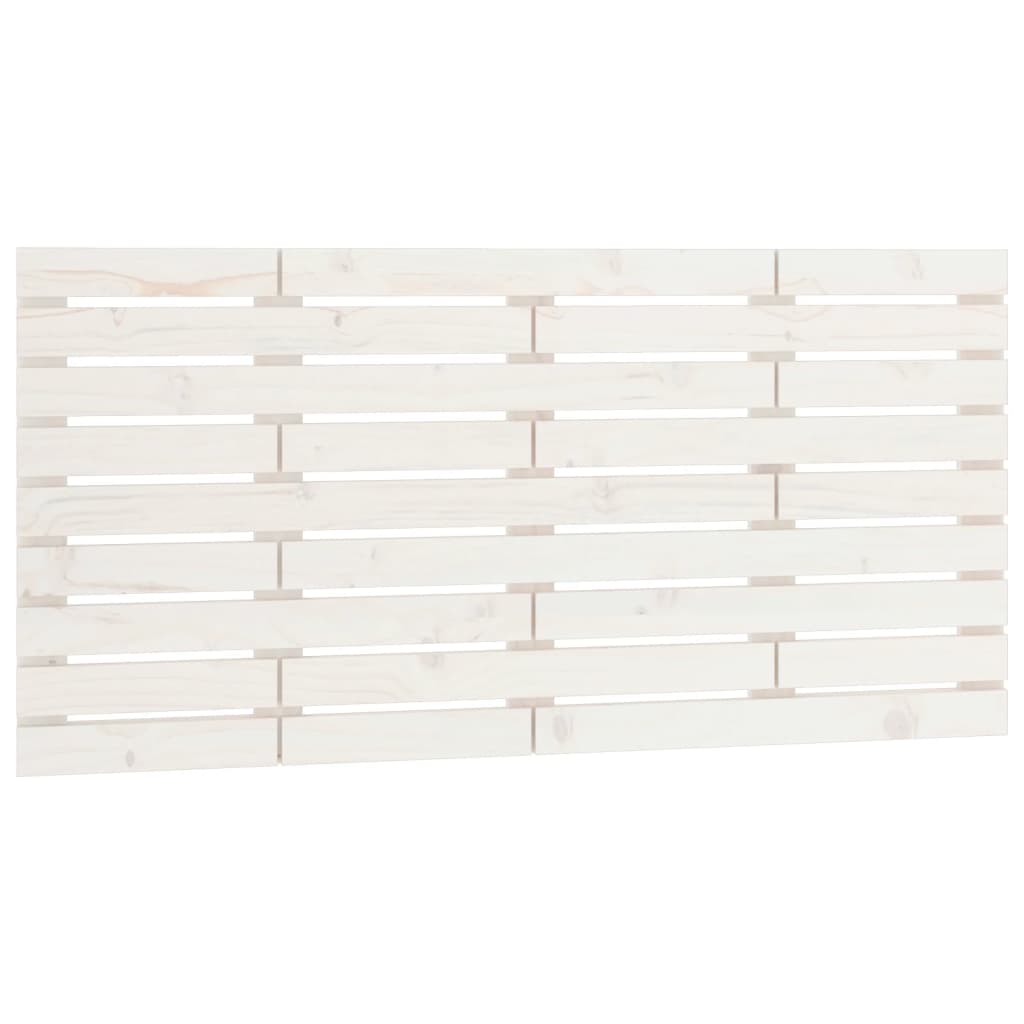 vidaXL Wezgłowie łóżka, białe, 146x3x63 cm, lite drewno sosnowe