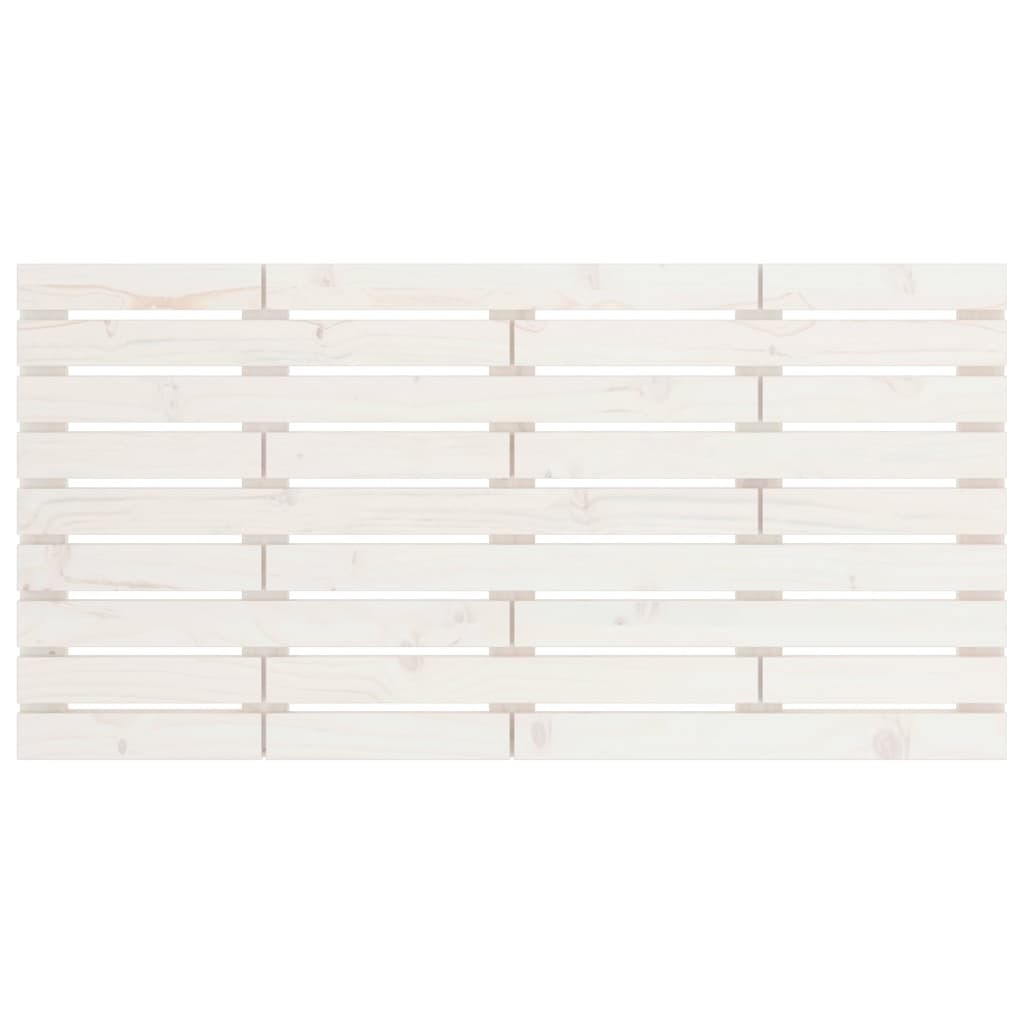 vidaXL Wezgłowie łóżka, białe, 146x3x63 cm, lite drewno sosnowe