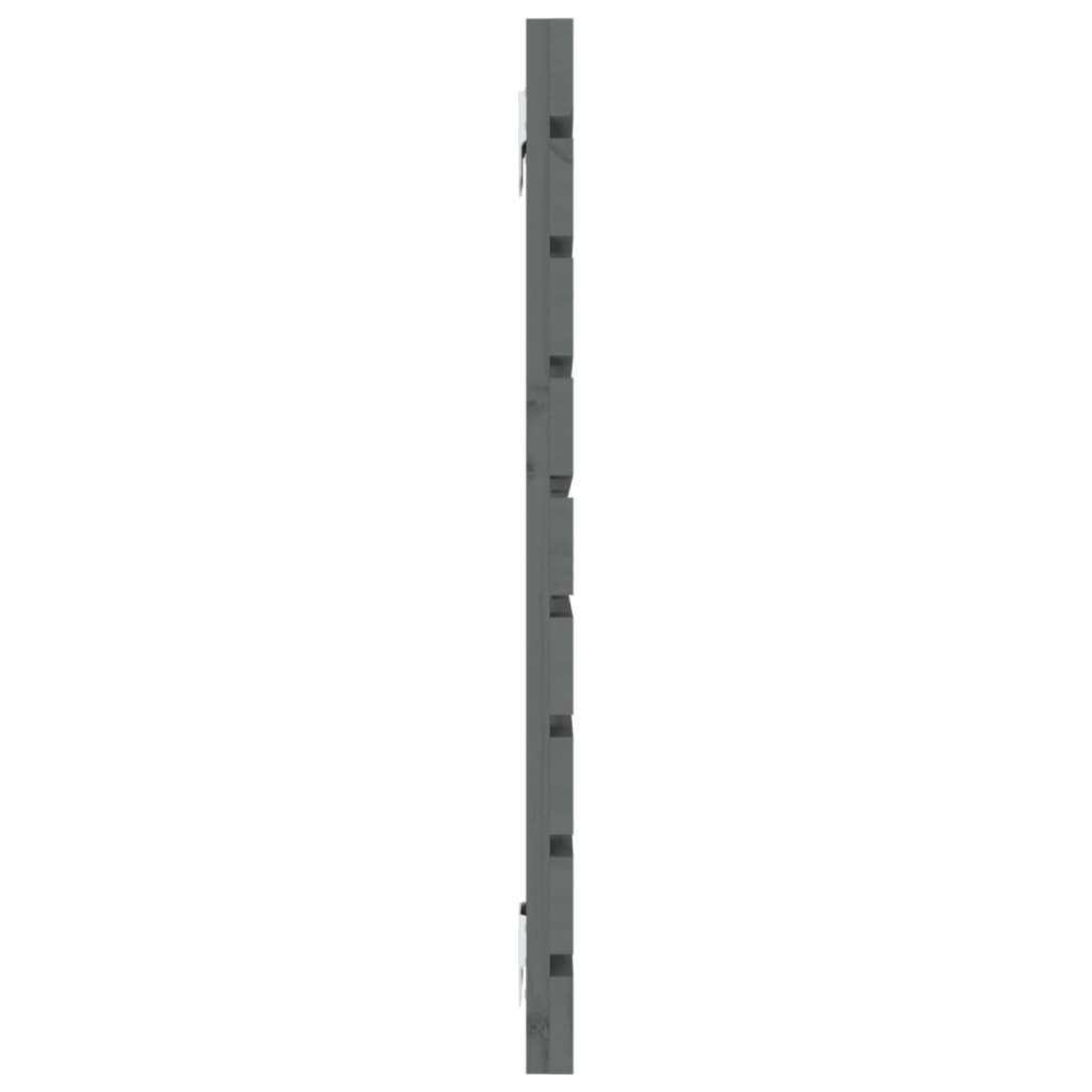 vidaXL Wezgłowie łóżka, szare, 146x3x63 cm, lite drewno sosnowe