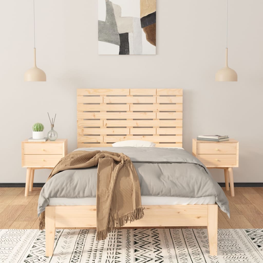 vidaXL Wezgłowie łóżka, 81x3x63 cm, lite drewno sosnowe