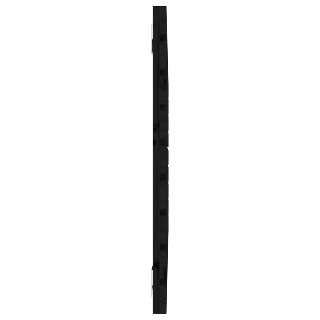 vidaXL Wezgłowie łóżka, czarne, 81x3x63 cm, lite drewno sosnowe