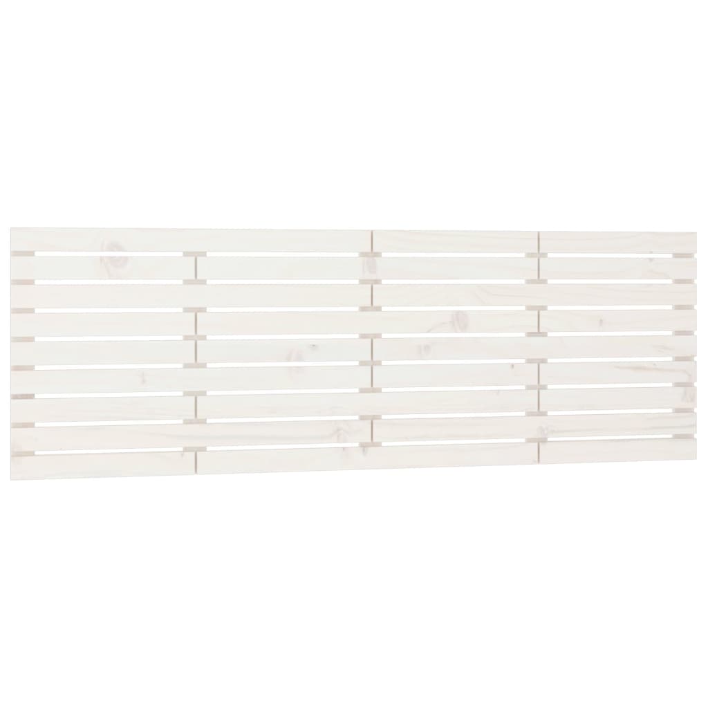 vidaXL Wezgłowie łóżka, białe, 166x3x63 cm, lite drewno sosnowe