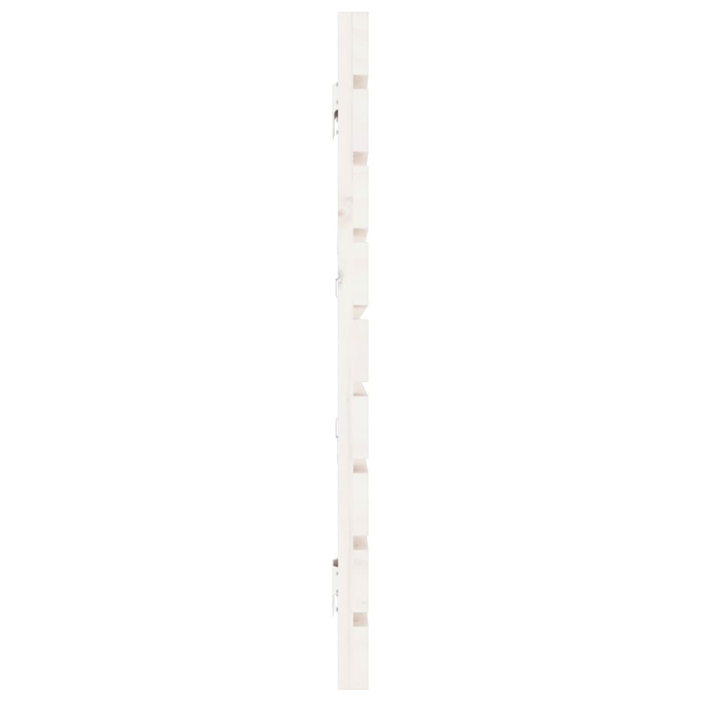 vidaXL Wezgłowie łóżka, białe, 166x3x63 cm, lite drewno sosnowe