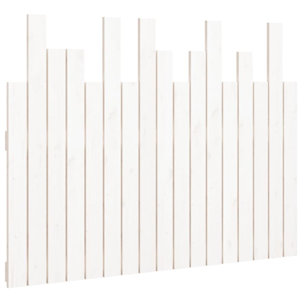 vidaXL Wezgłowie łóżka, białe, 108x3x80 cm, lite drewno sosnowe