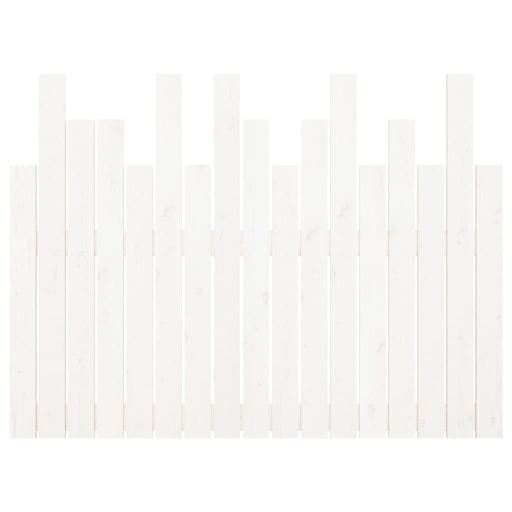 vidaXL Wezgłowie łóżka, białe, 108x3x80 cm, lite drewno sosnowe
