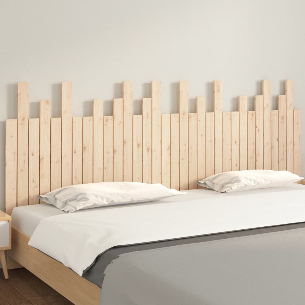 vidaXL Wezgłowie łóżka, 204x3x80 cm, lite drewno sosnowe