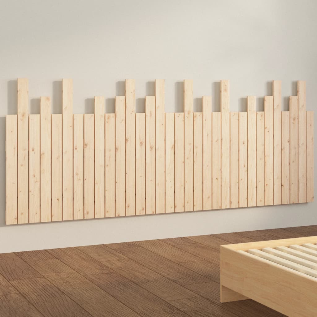 vidaXL Wezgłowie łóżka, 204x3x80 cm, lite drewno sosnowe