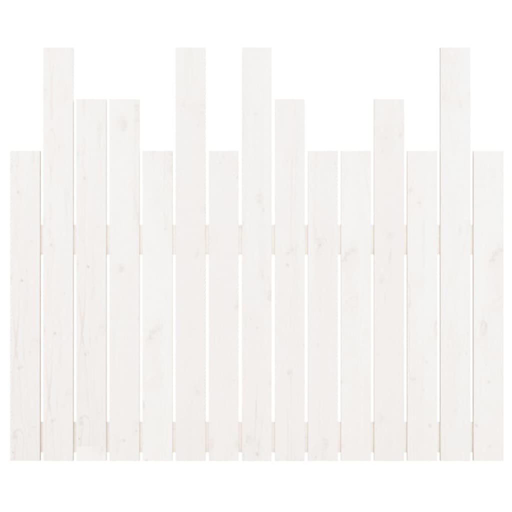 vidaXL Wezgłowie łóżka, białe, 95,5x3x80 cm, lite drewno sosnowe