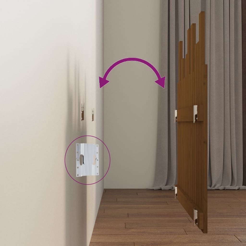 vidaXL Wezgłowie łóżka, miodowy brąz, 95,5x3x80 cm, drewno sosnowe