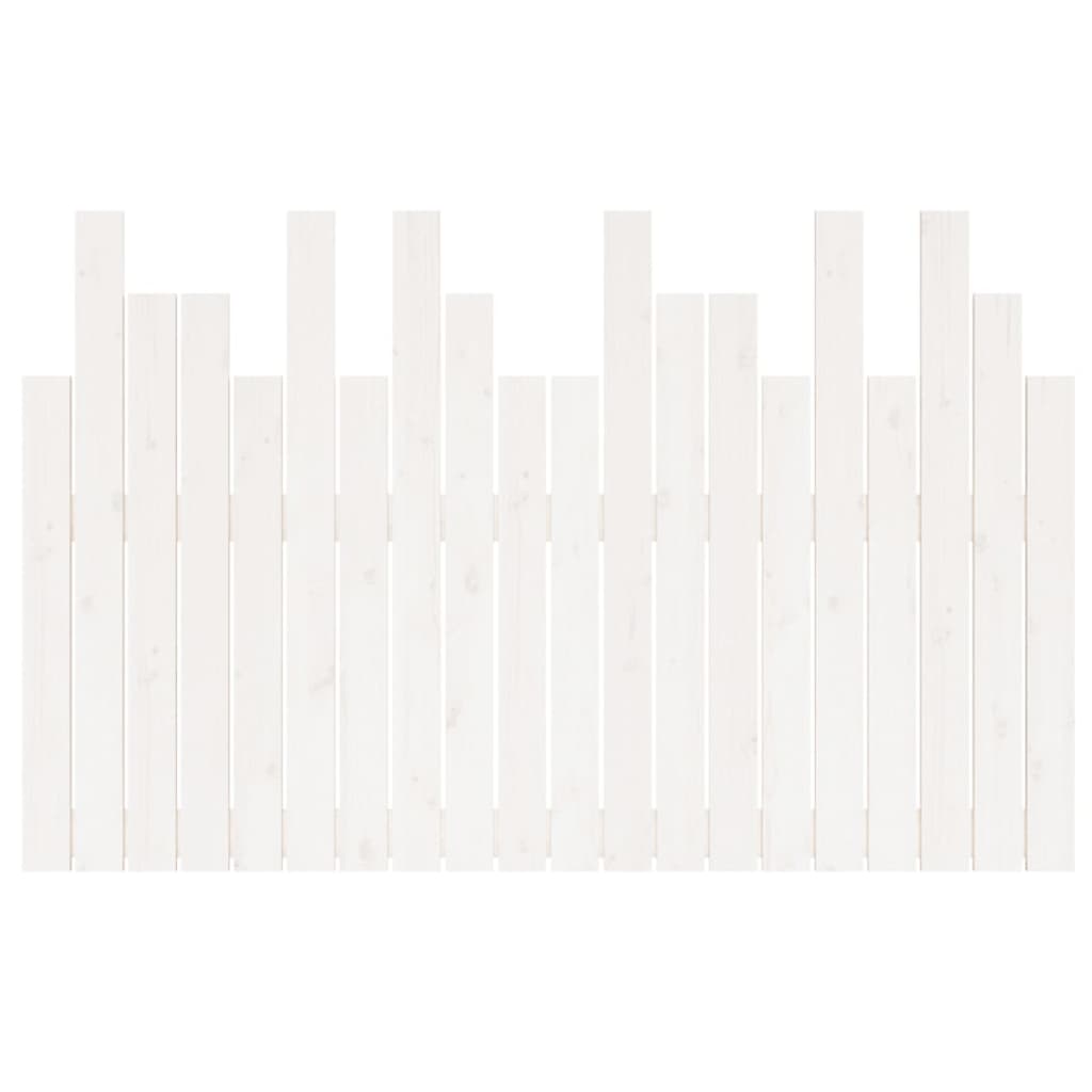 vidaXL Wezgłowie łóżka, białe, 127,5x3x80 cm, lite drewno sosnowe