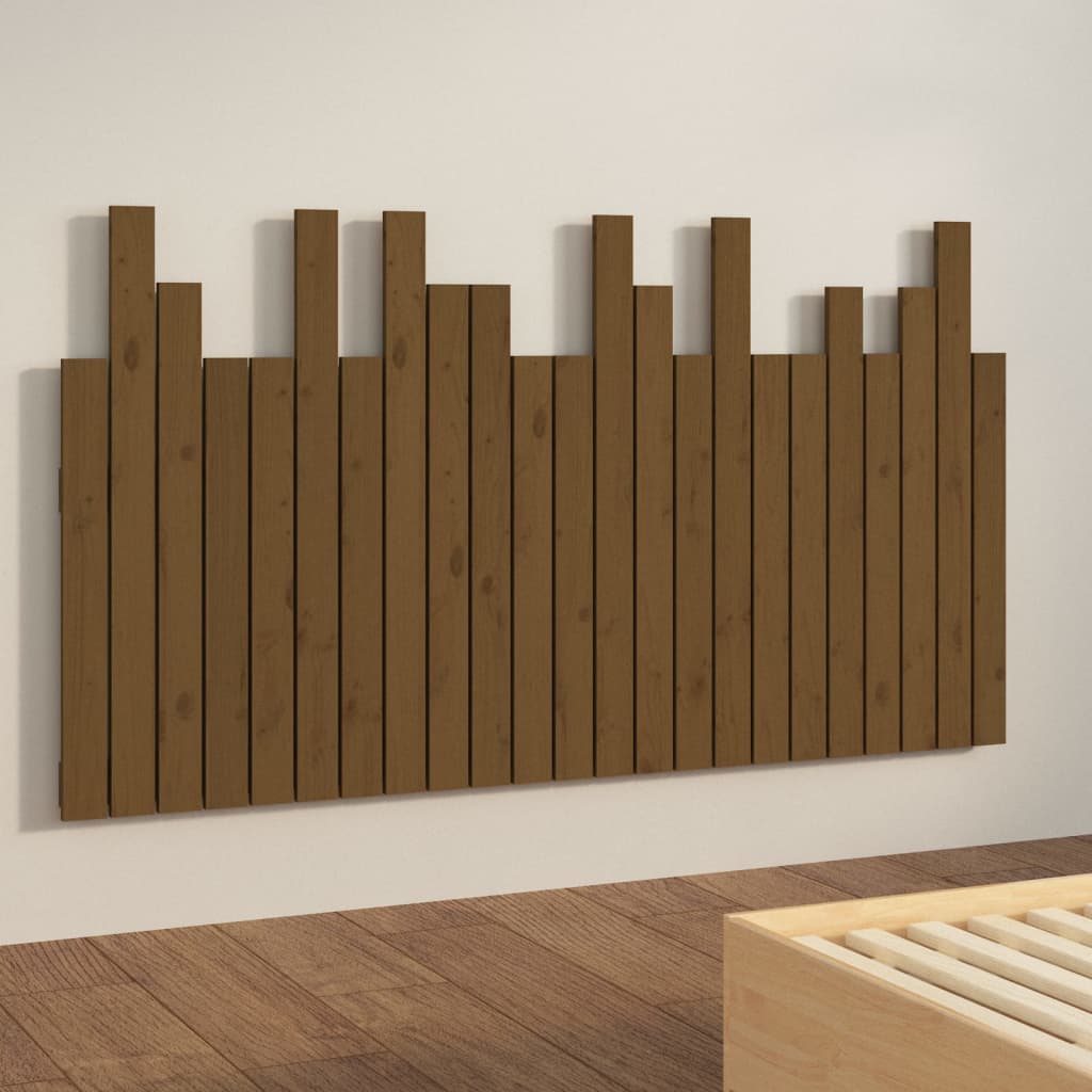 vidaXL Wezgłowie łóżka, miodowy brąz, 146,5x3x80 cm, drewno sosnowe