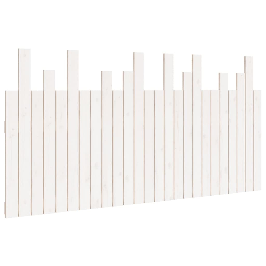 vidaXL Wezgłowie łóżka, białe, 159,5x3x80 cm, lite drewno sosnowe