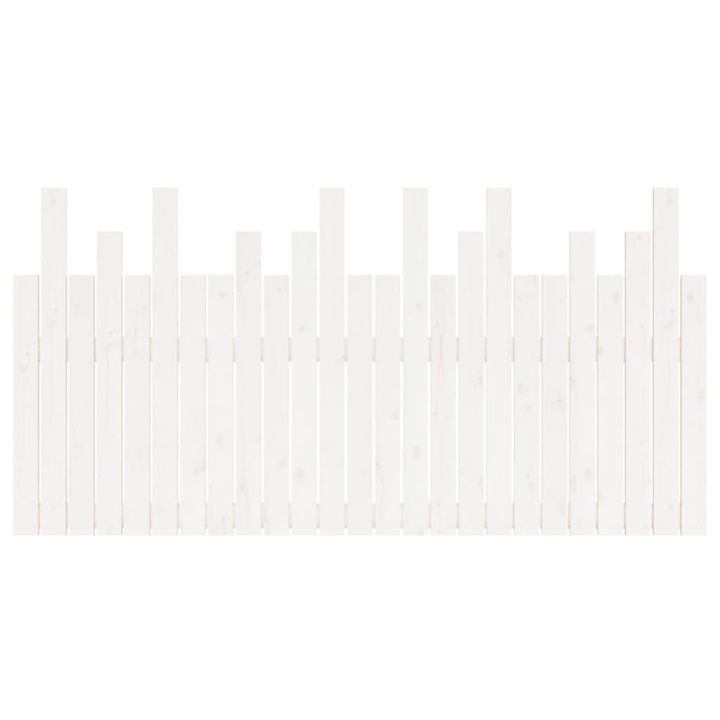 vidaXL Wezgłowie łóżka, białe, 159,5x3x80 cm, lite drewno sosnowe