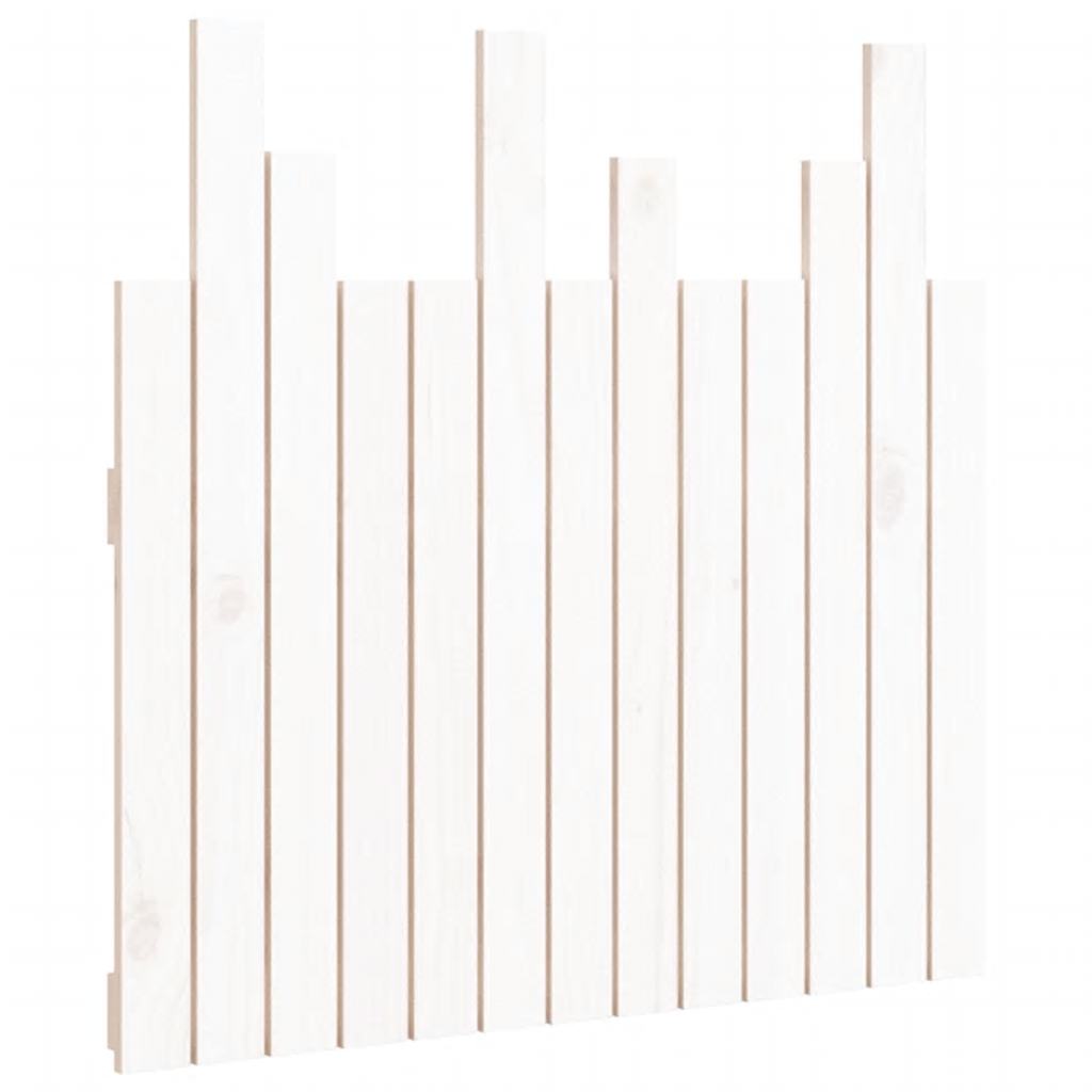 vidaXL Wezgłowie łóżka, białe, 82,5x3x80 cm, lite drewno sosnowe