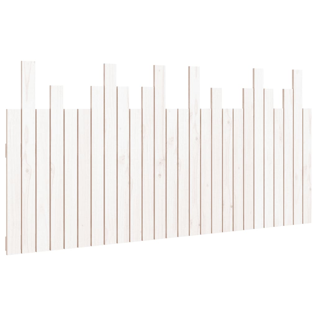 vidaXL Wezgłowie łóżka, białe, 166x3x80 cm, lite drewno sosnowe