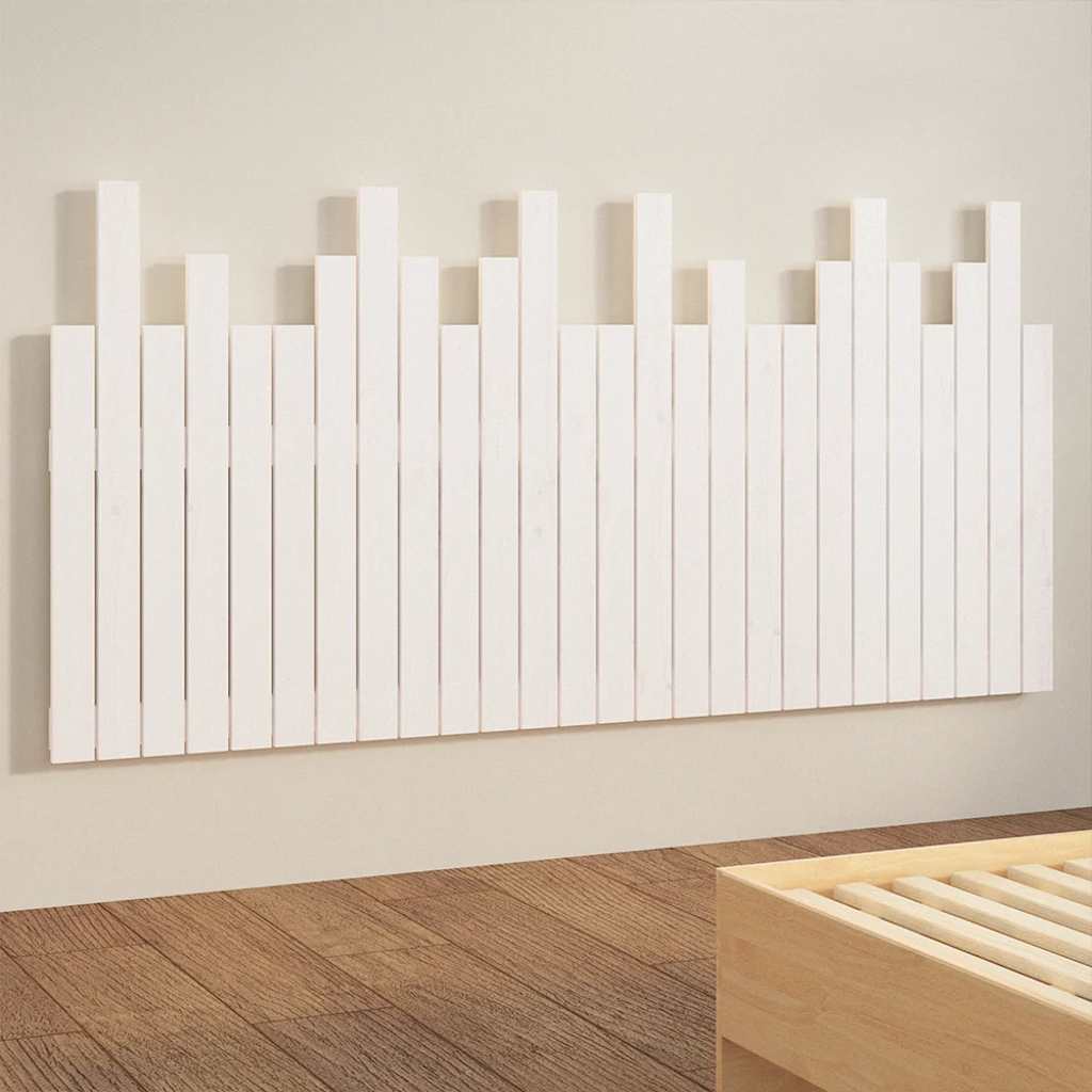 vidaXL Wezgłowie łóżka, białe, 166x3x80 cm, lite drewno sosnowe