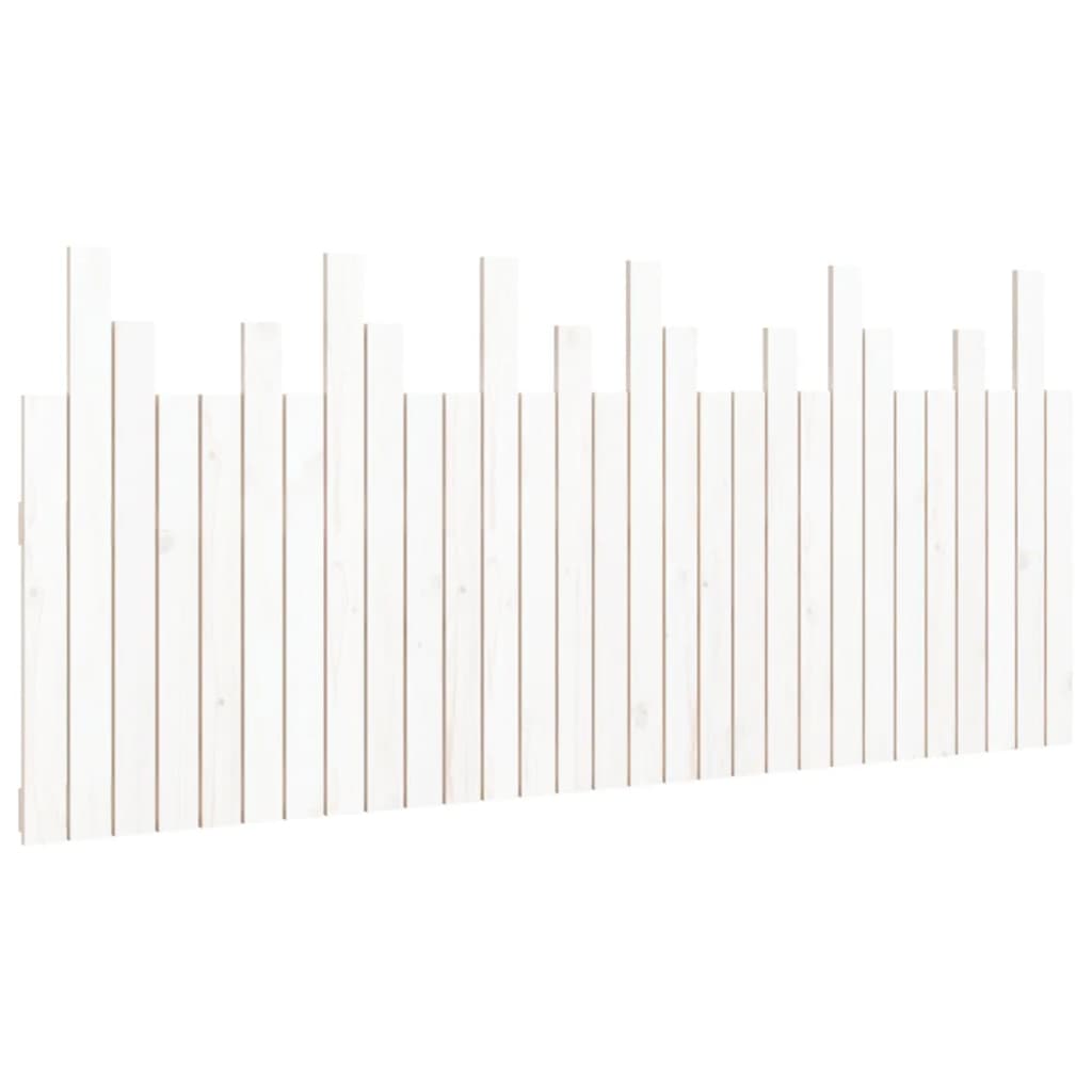 vidaXL Wezgłowie łóżka, białe, 185x3x80 cm, lite drewno sosnowe