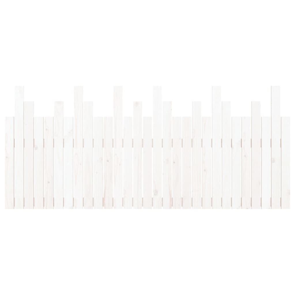 vidaXL Wezgłowie łóżka, białe, 185x3x80 cm, lite drewno sosnowe
