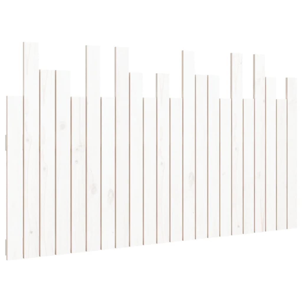 vidaXL Wezgłowie łóżka, białe, 140x3x80 cm, lite drewno sosnowe