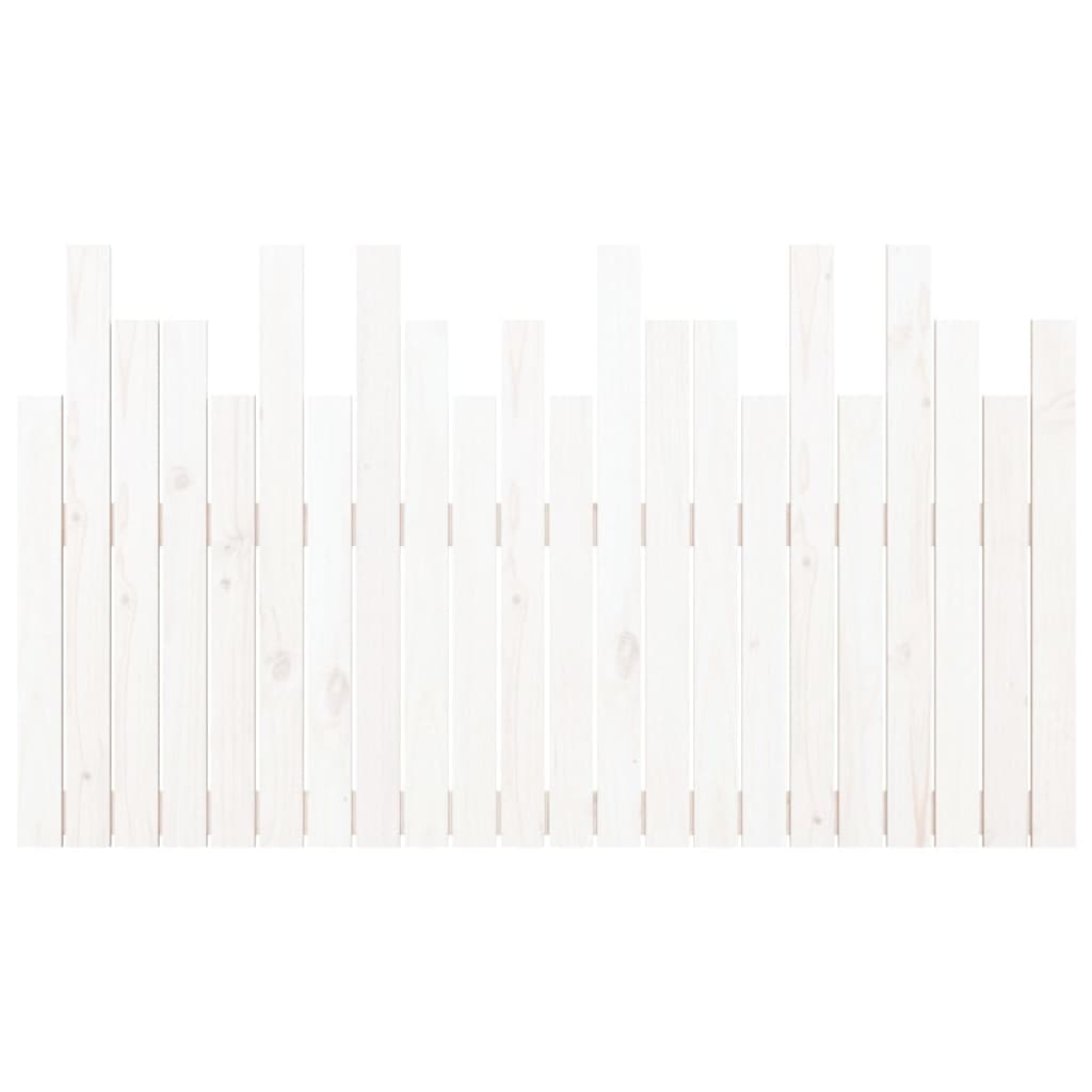 vidaXL Wezgłowie łóżka, białe, 140x3x80 cm, lite drewno sosnowe