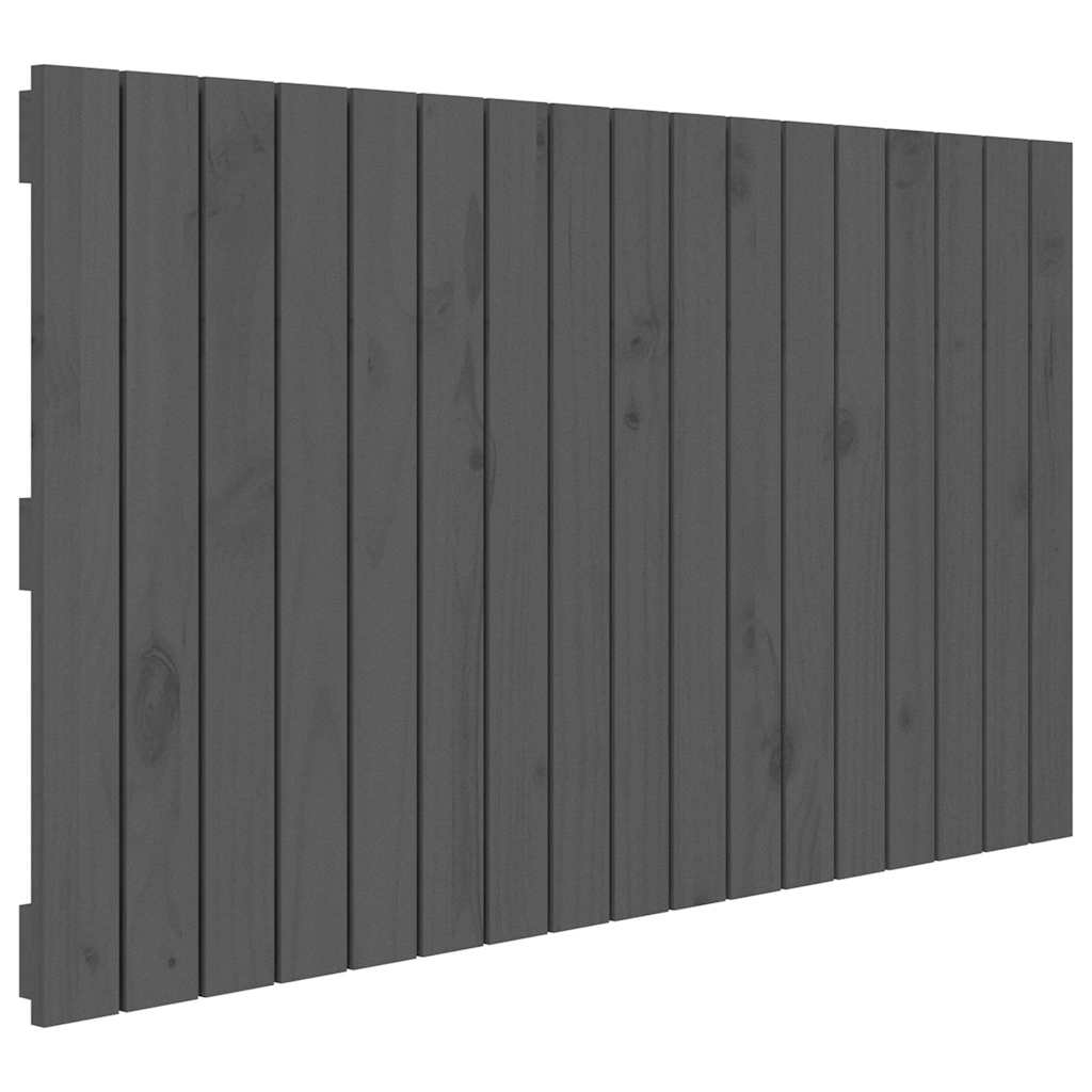 vidaXL Wezgłowie łóżka, szare, 108x3x60 cm, lite drewno sosnowe