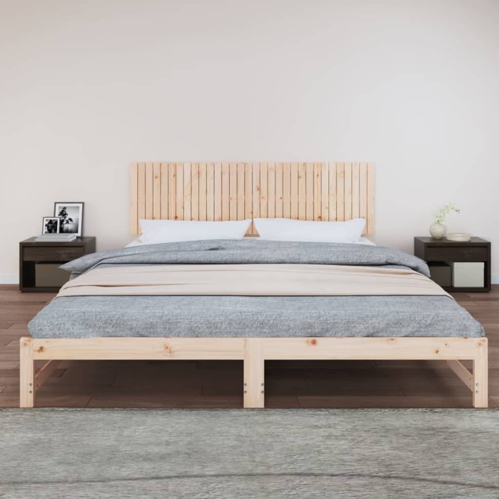 vidaXL Wezgłowie łóżka, 204x3x60 cm, lite drewno sosnowe