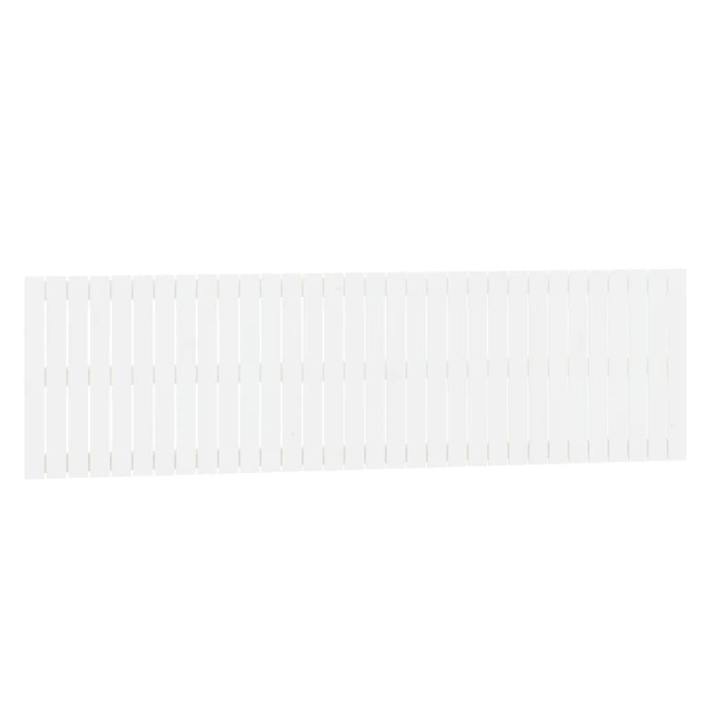 vidaXL Wezgłowie łóżka, białe, 204x3x60 cm, lite drewno sosnowe
