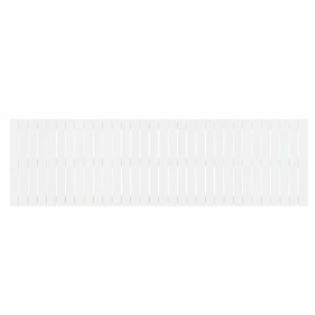 vidaXL Wezgłowie łóżka, białe, 204x3x60 cm, lite drewno sosnowe