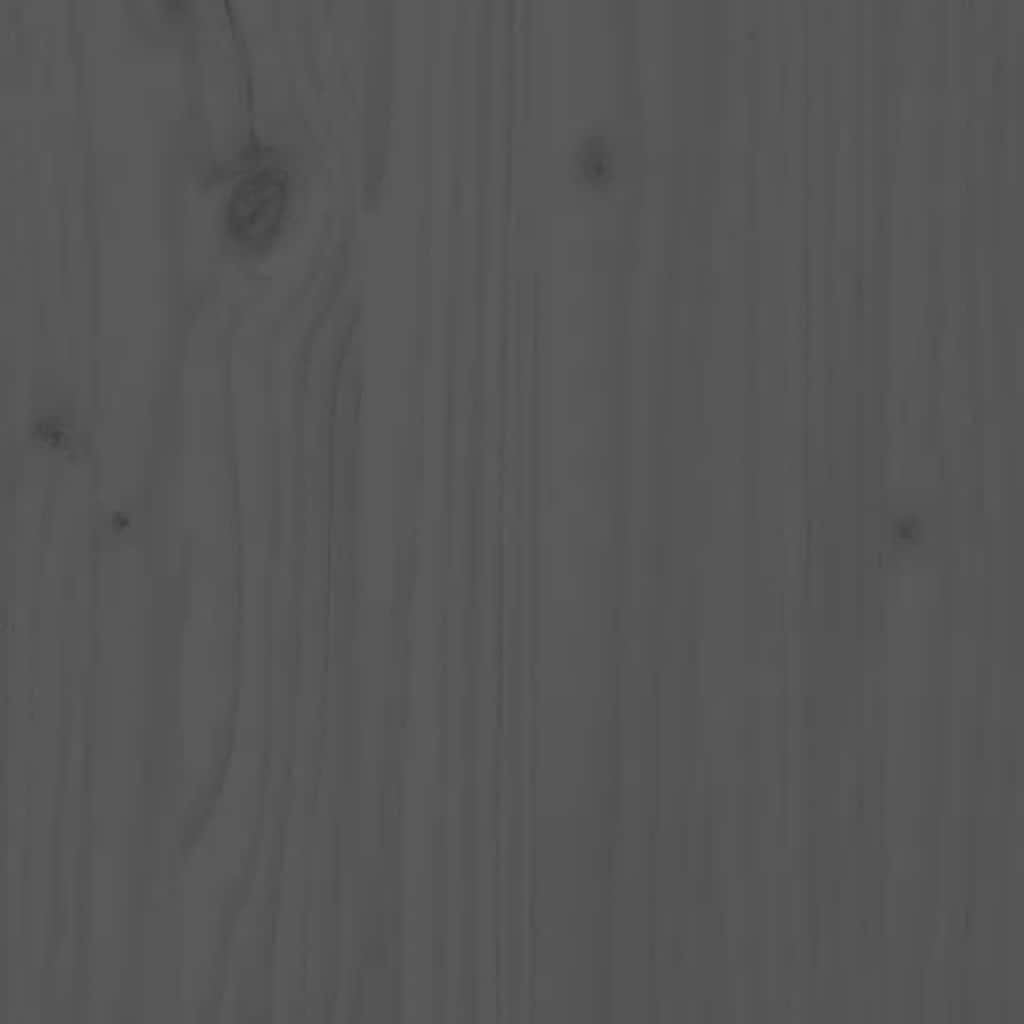 vidaXL Wezgłowie łóżka, szare, 204x3x60 cm, lite drewno sosnowe