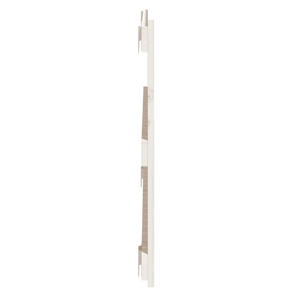 vidaXL Wezgłowie łóżka, białe, 95,5x3x60 cm, lite drewno sosnowe