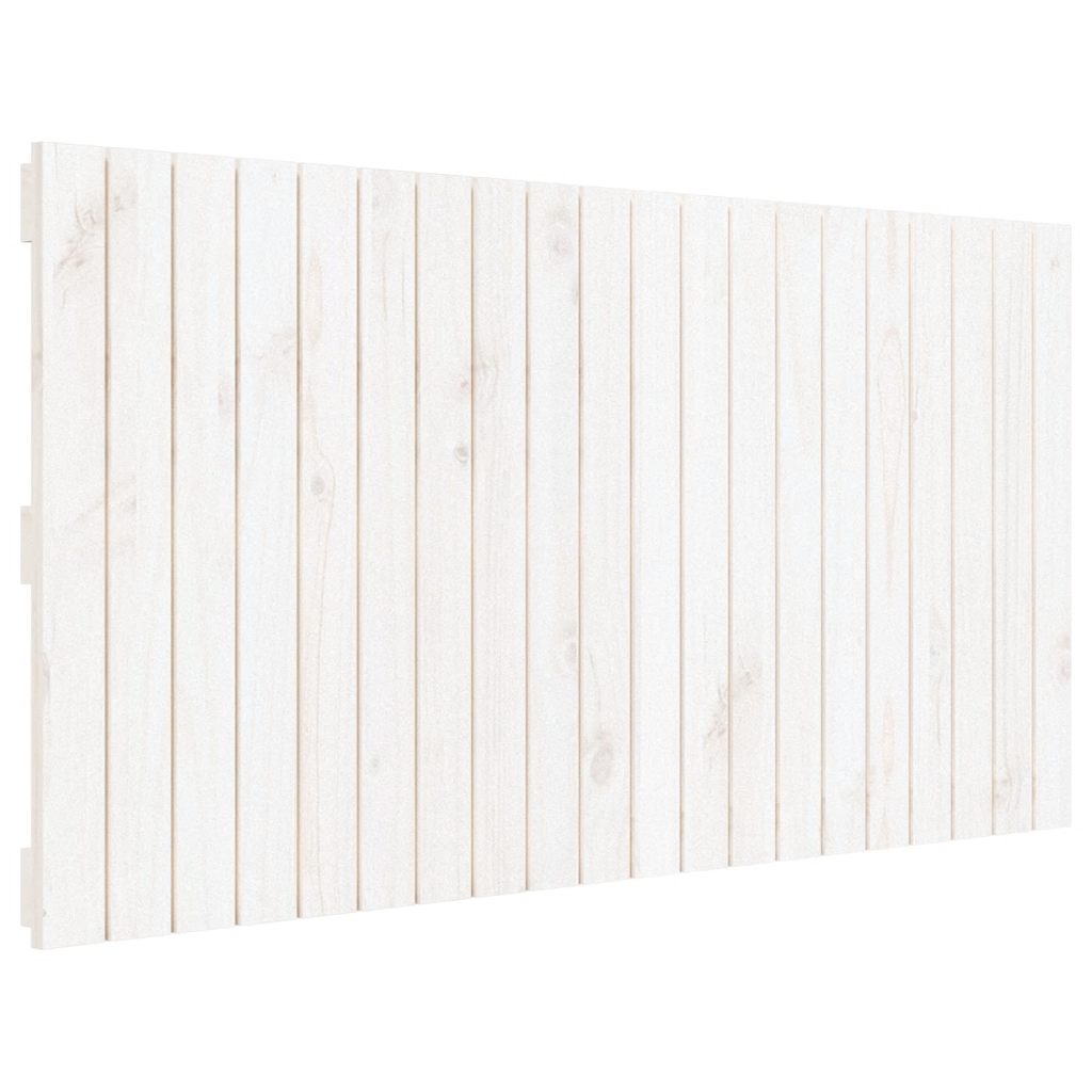 vidaXL Wezgłowie łóżka, białe, 127,5x3x60 cm, lite drewno sosnowe