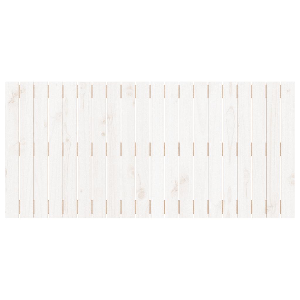 vidaXL Wezgłowie łóżka, białe, 127,5x3x60 cm, lite drewno sosnowe