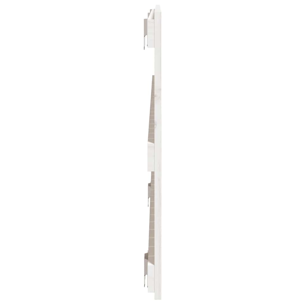 vidaXL Wezgłowie łóżka, białe, 127,5x3x60 cm, lite drewno sosnowe