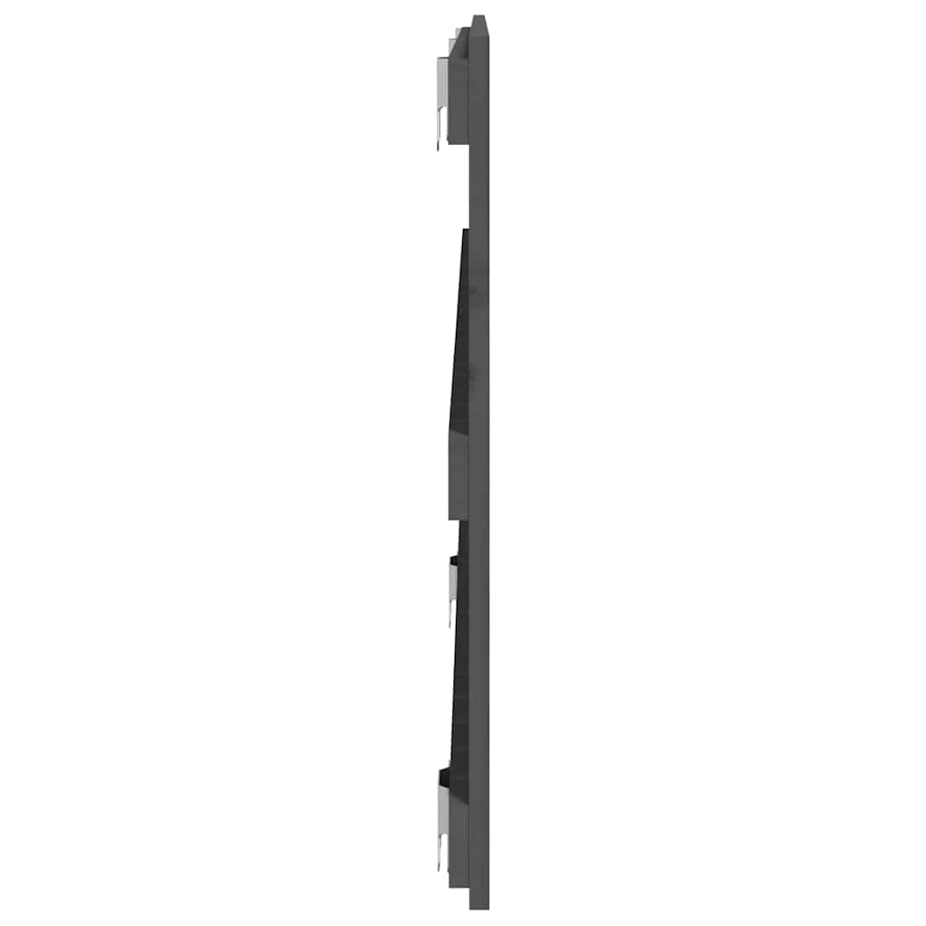 vidaXL Wezgłowie łóżka, szare, 127,5x3x60 cm, lite drewno sosnowe