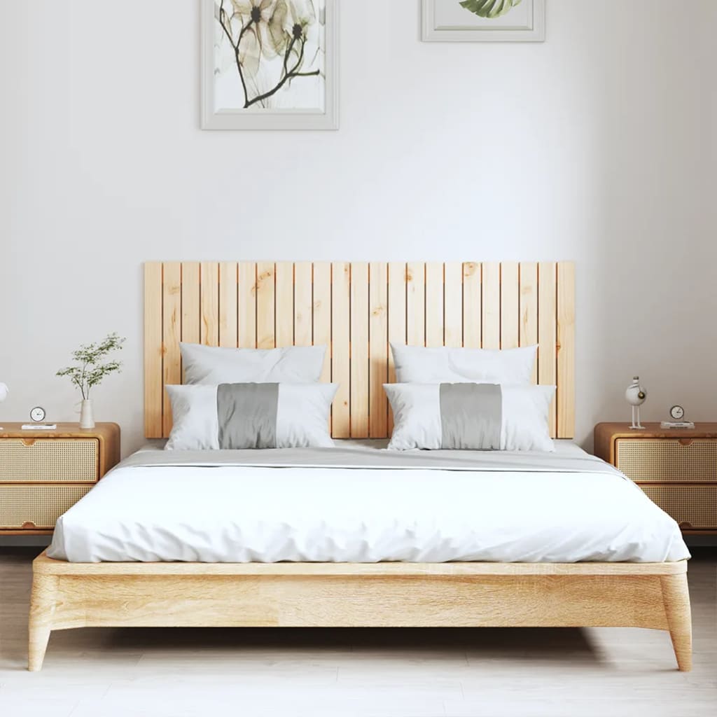 vidaXL Wezgłowie łóżka, 147x3x60 cm, lite drewno sosnowe