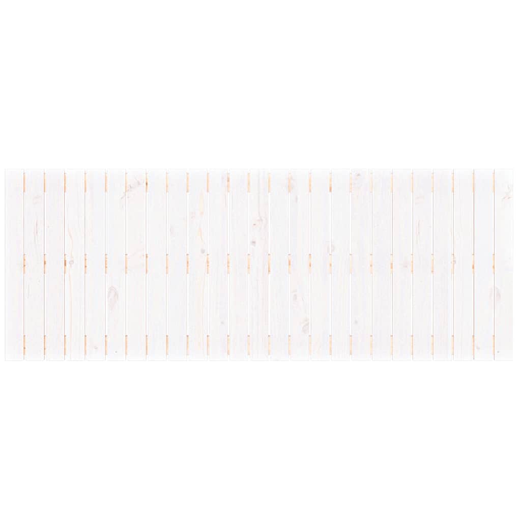 vidaXL Wezgłowie łóżka, białe, 159,5x3x60 cm, lite drewno sosnowe