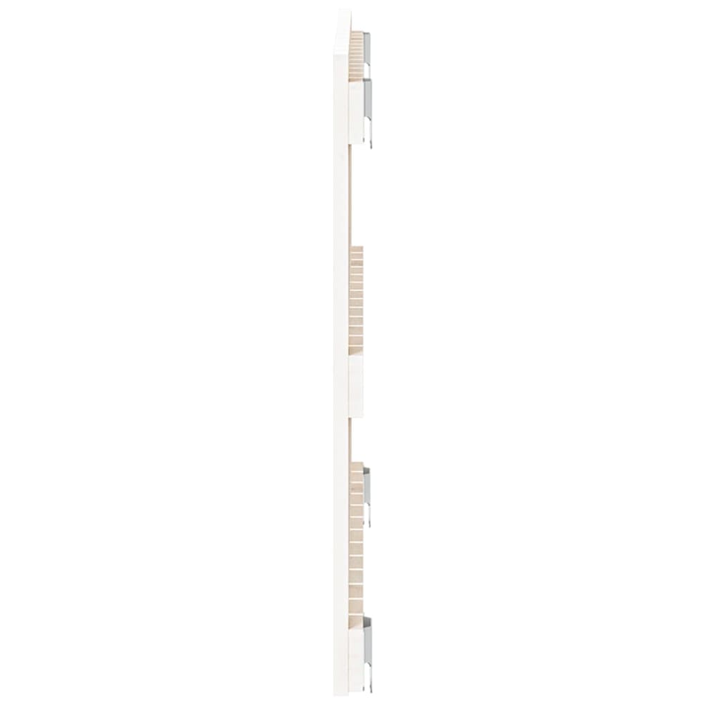 vidaXL Wezgłowie łóżka, białe, 82,5x3x60 cm, lite drewno sosnowe