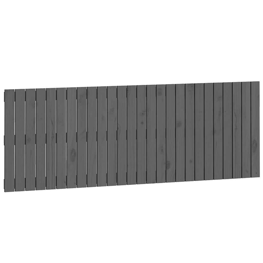 vidaXL Wezgłowie łóżka, szare, 166x3x60 cm, lite drewno sosnowe