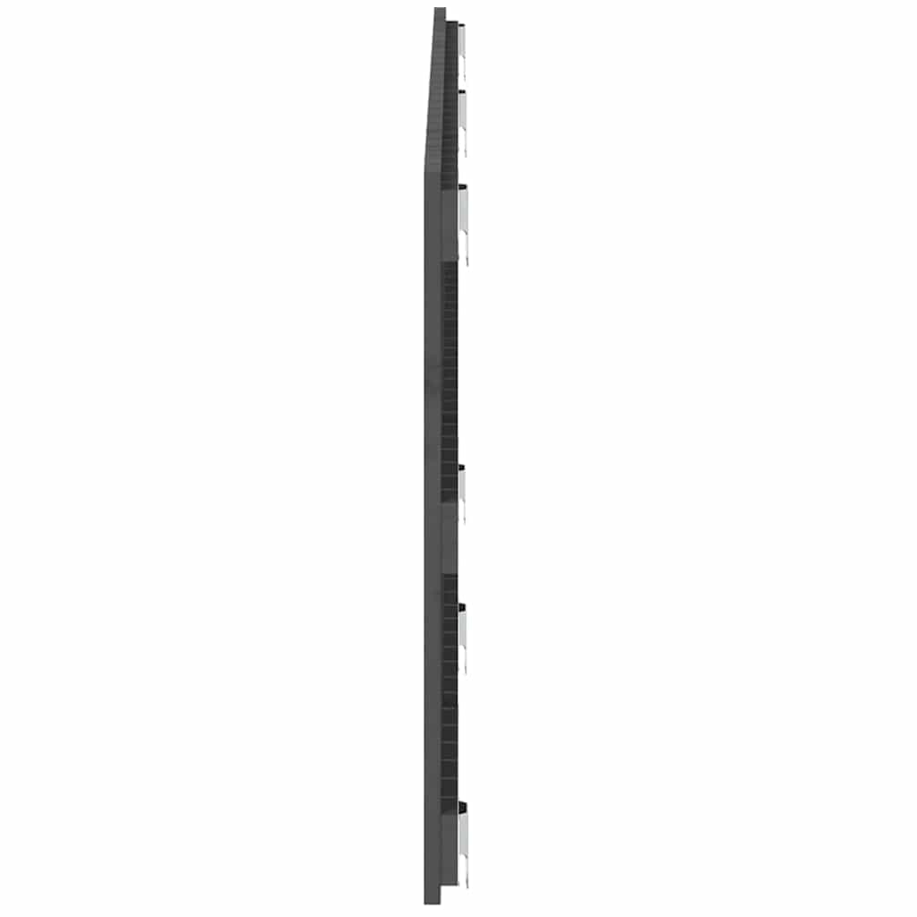 vidaXL Wezgłowie łóżka, szare, 166x3x60 cm, lite drewno sosnowe