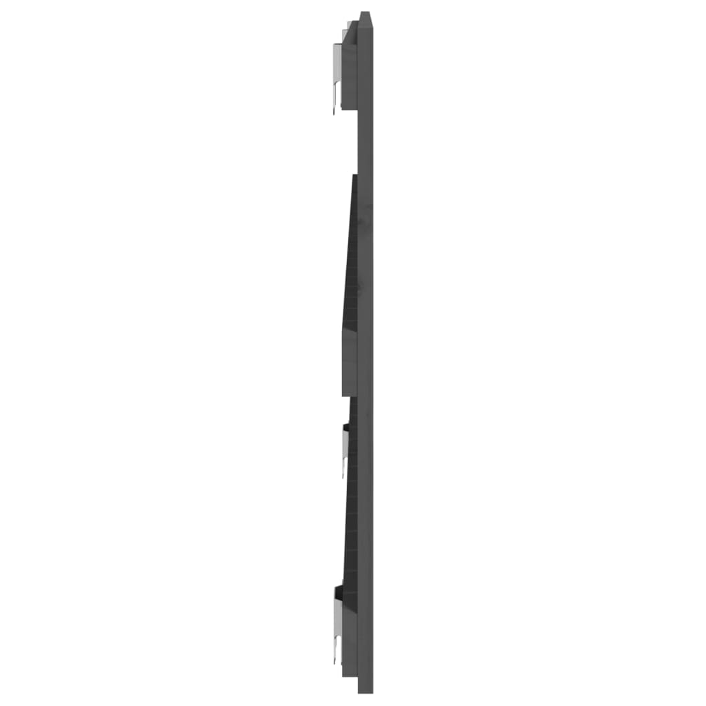 vidaXL Wezgłowie łóżka, szare, 140x3x60 cm, lite drewno sosnowe