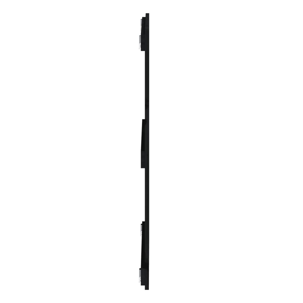 vidaXL Wezgłowie łóżka, czarne, 108x3x90 cm, lite drewno sosnowe