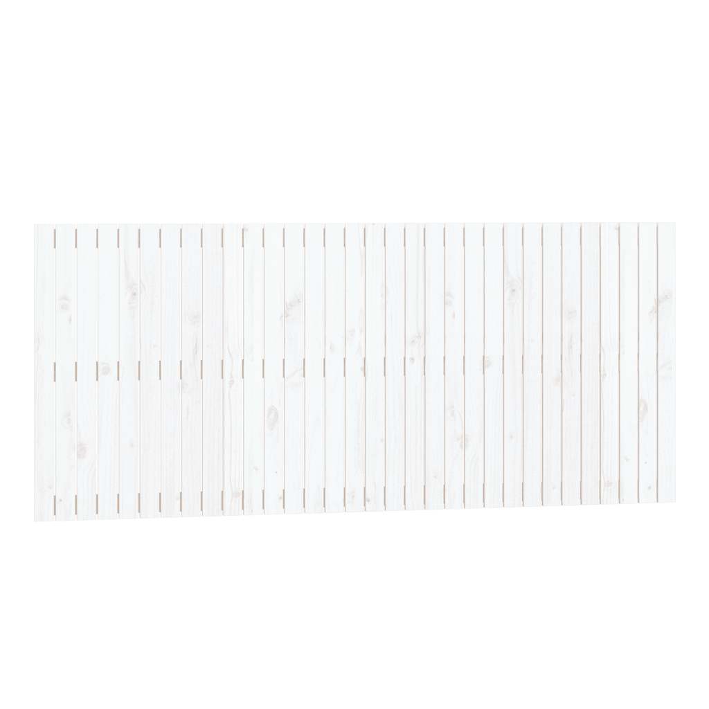 vidaXL Wezgłowie łóżka, białe, 204x3x90 cm, lite drewno sosnowe
