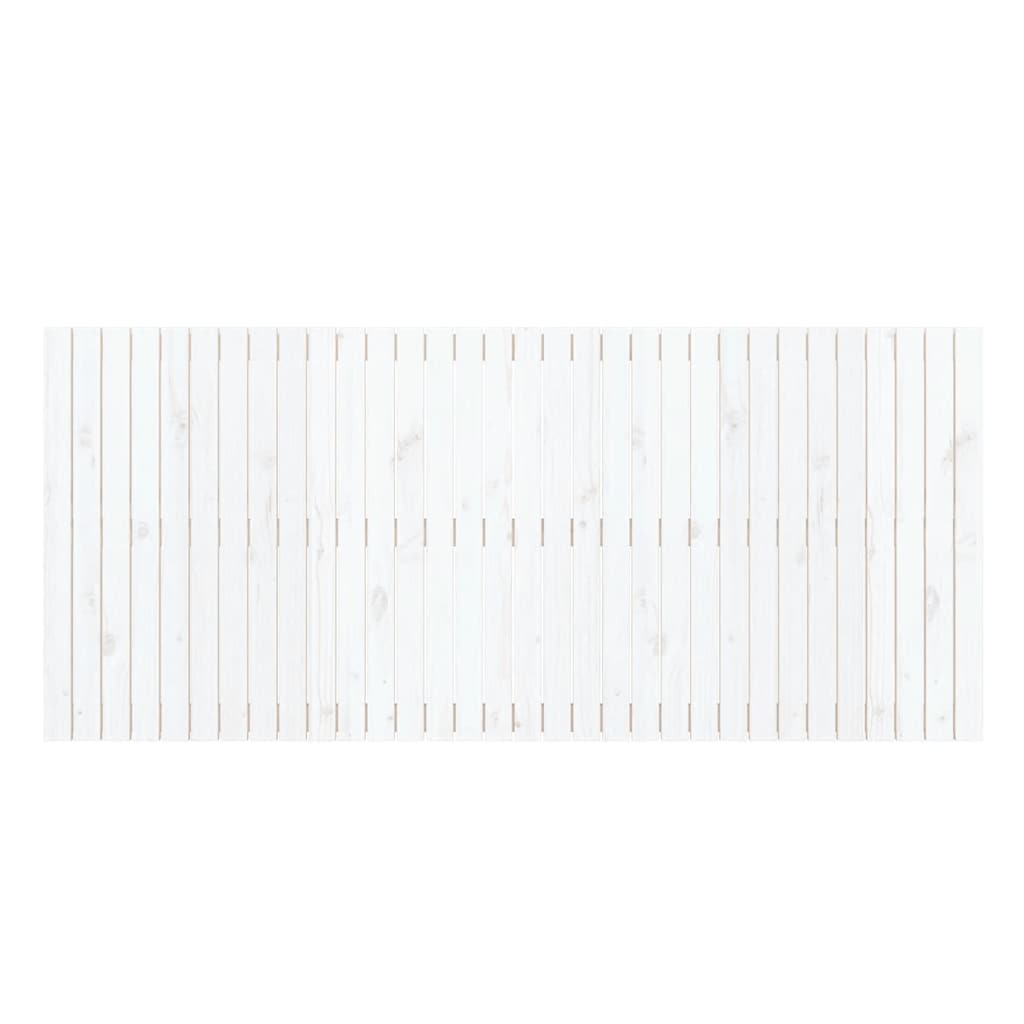 vidaXL Wezgłowie łóżka, białe, 204x3x90 cm, lite drewno sosnowe