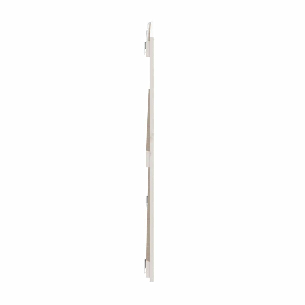 vidaXL Wezgłowie łóżka, białe, 204x3x90 cm, lite drewno sosnowe