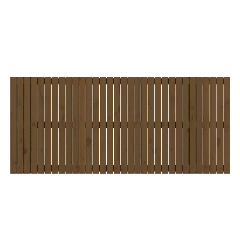 vidaXL Wezgłowie łóżka, miodowy brąz, 204x3x90 cm, lite drewno sosnowe