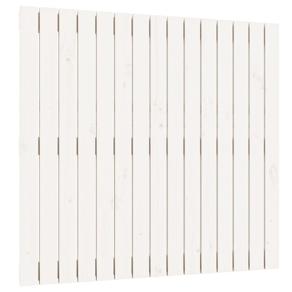 vidaXL Wezgłowie łóżka, białe, 95,5x3x90 cm, lite drewno sosnowe