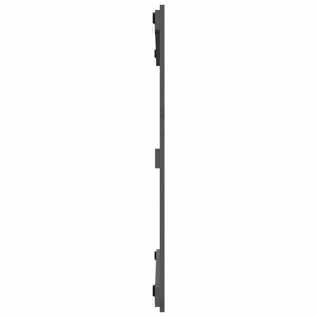 vidaXL Wezgłowie łóżka, szare, 95,5x3x90 cm, lite drewno sosnowe