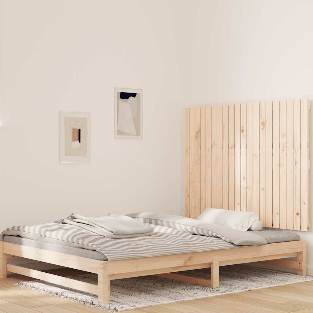 vidaXL Wezgłowie łóżka, 127,5x3x90 cm, lite drewno sosnowe