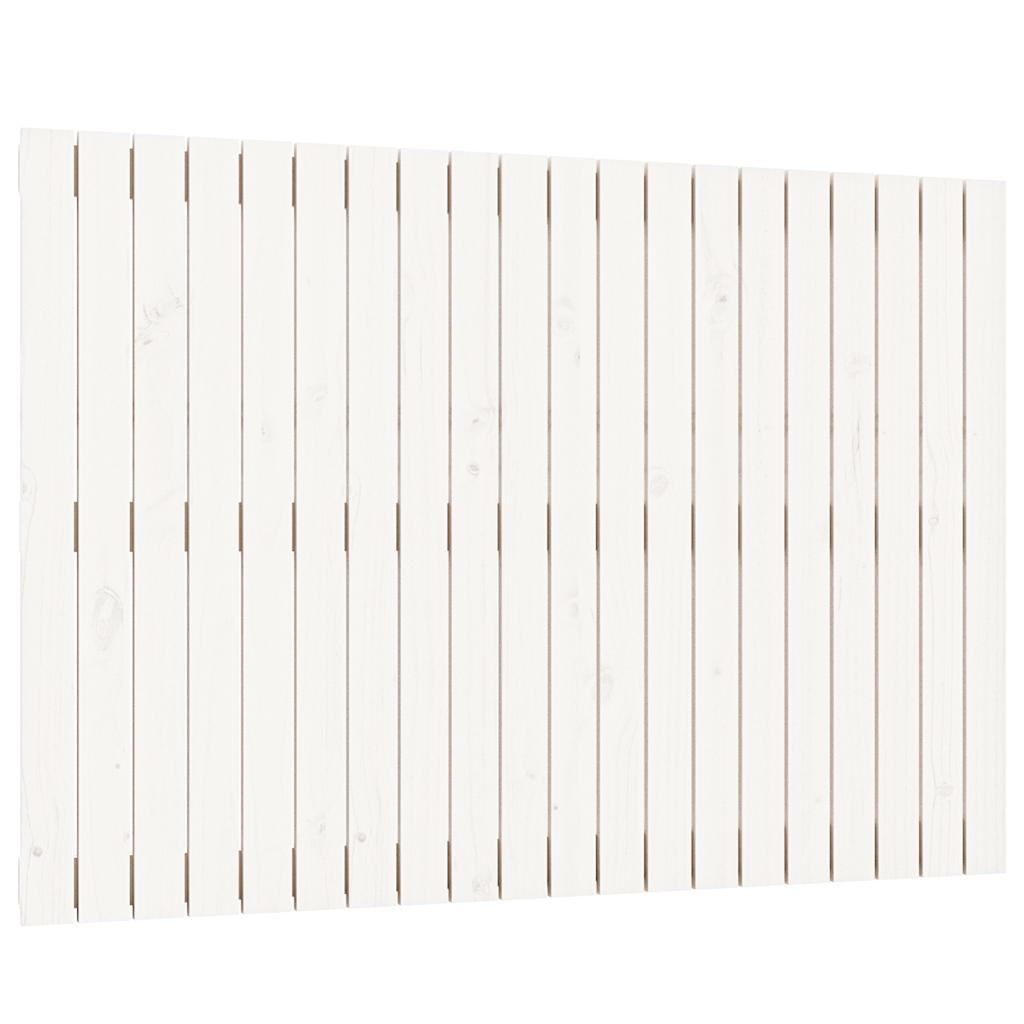 vidaXL Wezgłowie łóżka, białe, 127,5x3x90 cm, lite drewno sosnowe