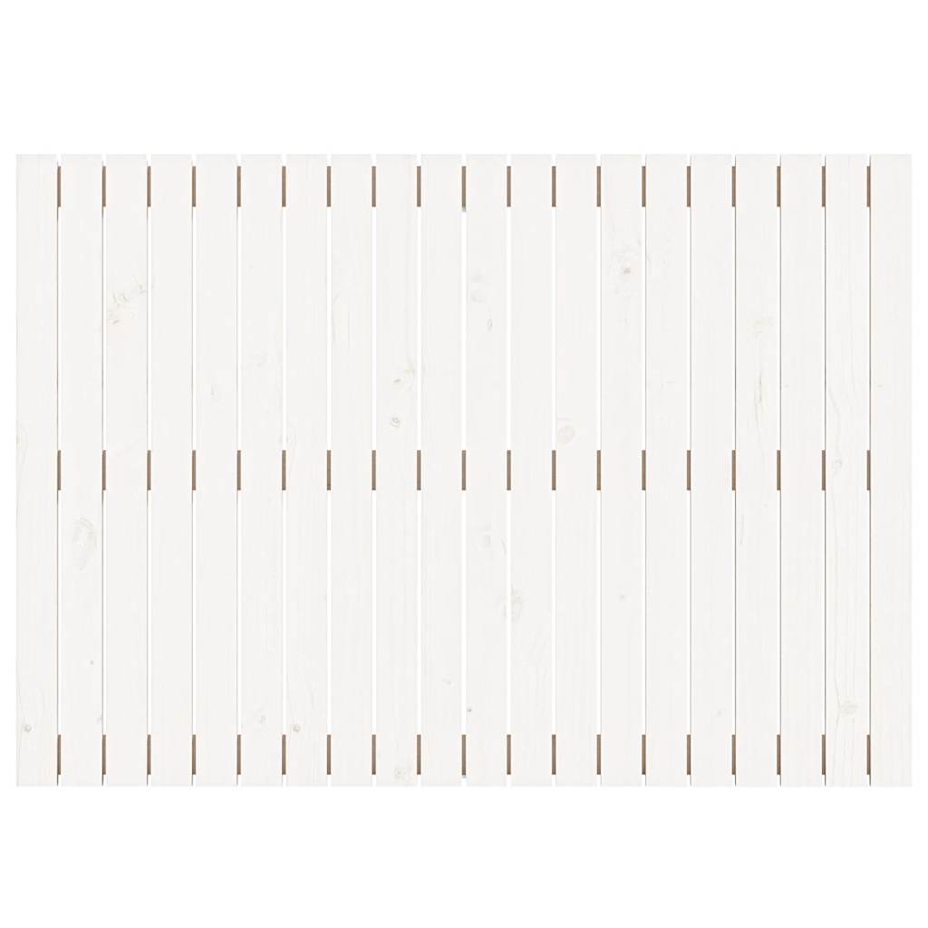 vidaXL Wezgłowie łóżka, białe, 127,5x3x90 cm, lite drewno sosnowe